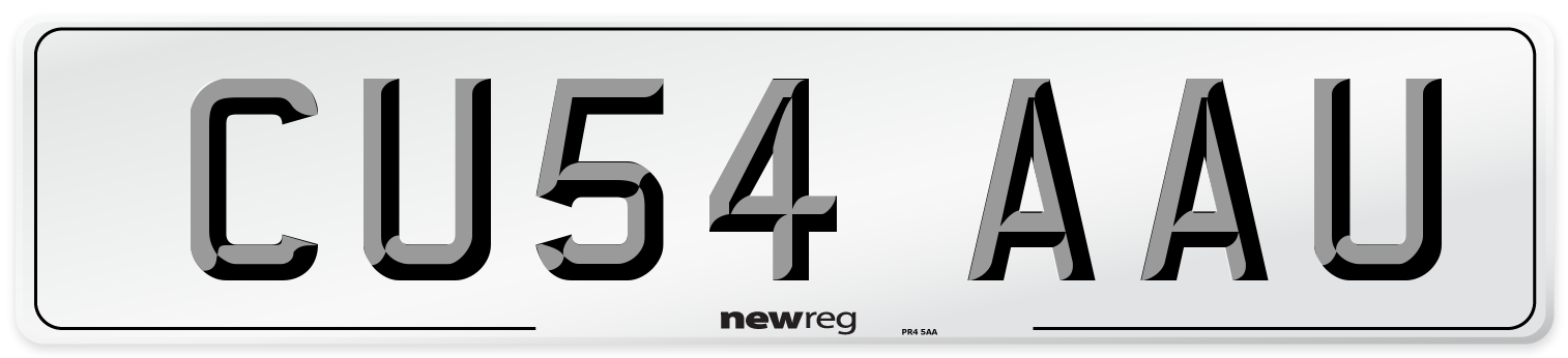 CU54 AAU Number Plate from New Reg